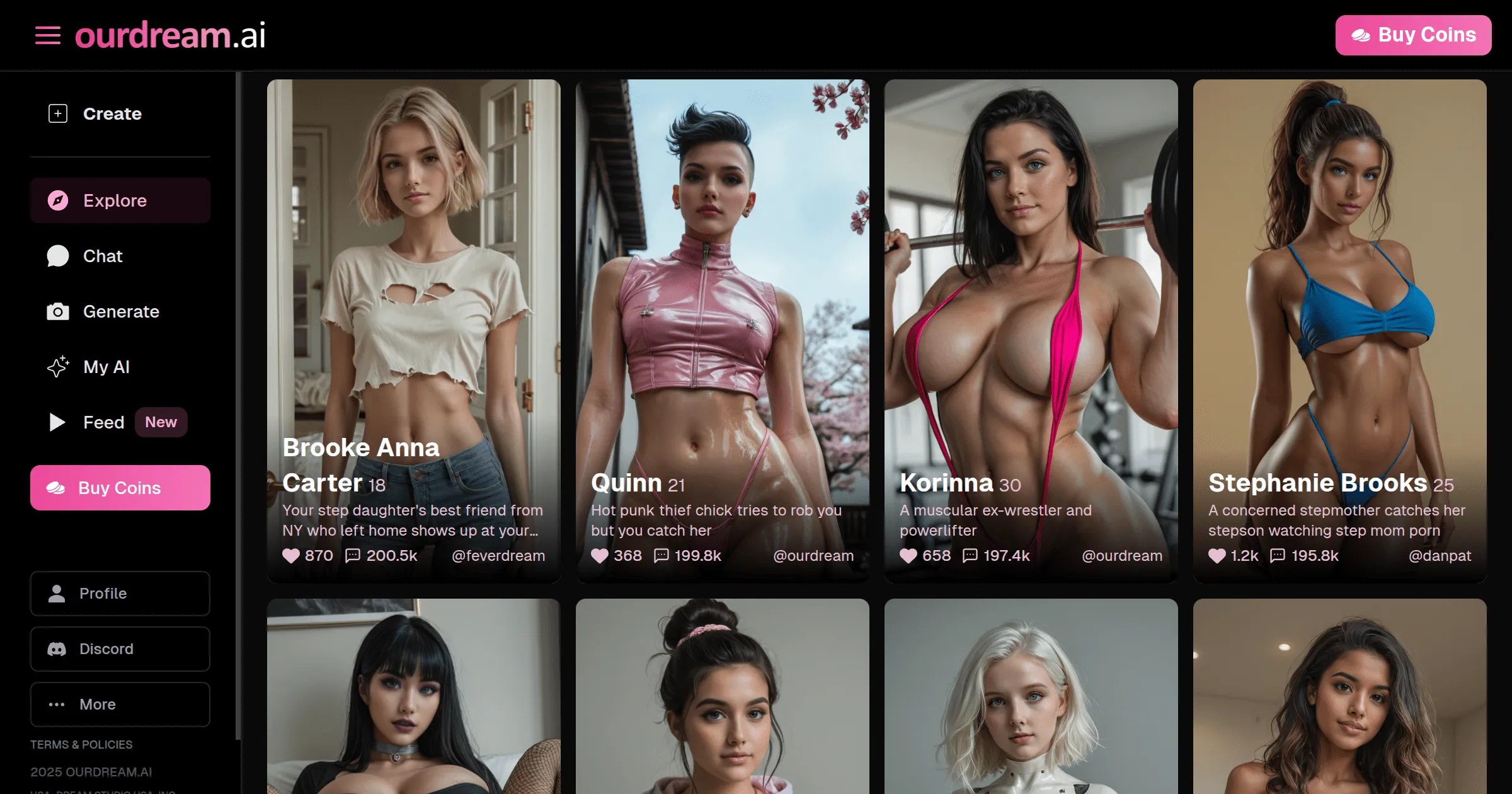 OurDream AI app interface preview